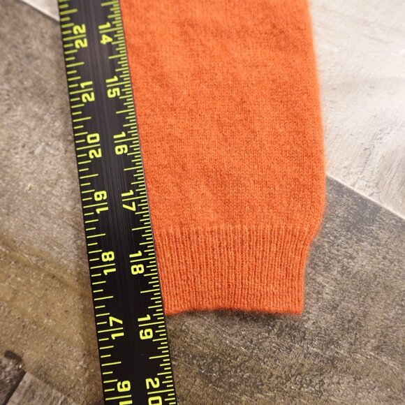 Simply Cashmere Sweater Women’s Small Orange Crew Neck 100% Cashmere - Picture 5 of 7